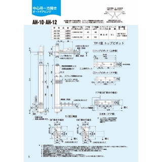 オートドアヒンジ　中心吊一方開き （1,2,3,4セット品）