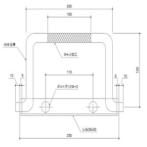 ローレット付回転式取手 ステン304バフ#400研磨