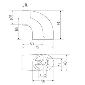 35Φエンドブラケット