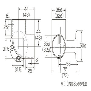 32Φコーナーエルボ