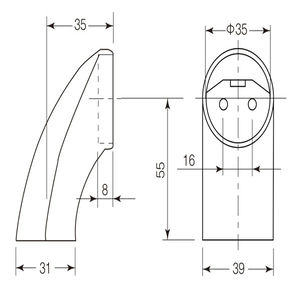 35Φエンドブラケット