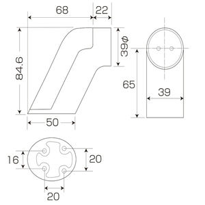 35Φエンドブラケット