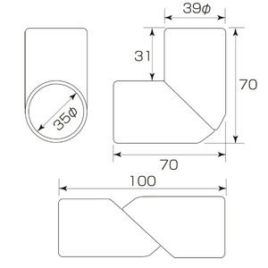 35Φコーナー自在金具