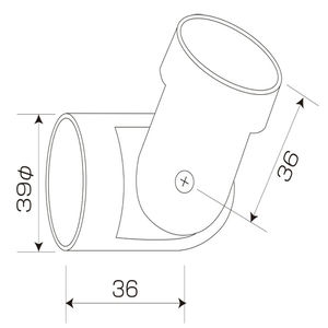 35Φ丸棒コーナー金具