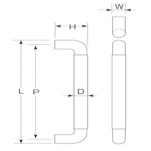 フィットハンドル（両面用）（座無し）（24Φ）