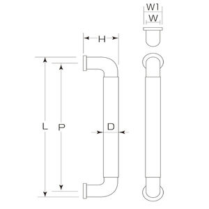 フィットハンドル（両面用）（座付）（24Φ）