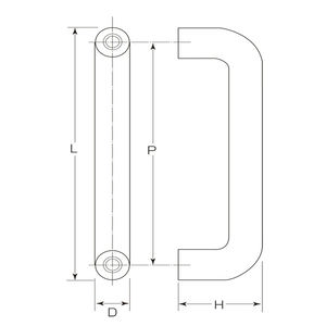 真鍮　O型ハンドル（両面用）（25Φ）