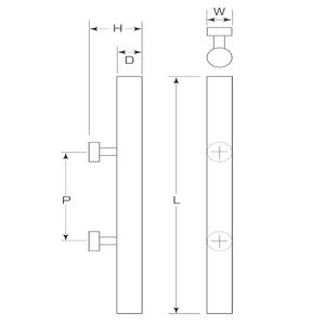 シラキウッド　丸棒ハンドル25Φ（両面用）