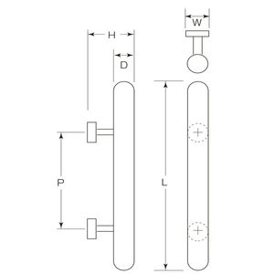 タモウッド　サキマルハンドル（両面用）（30Φ）