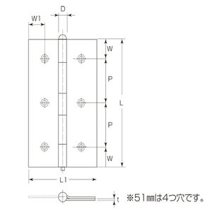 プッシュ丁番（ルーズピン）