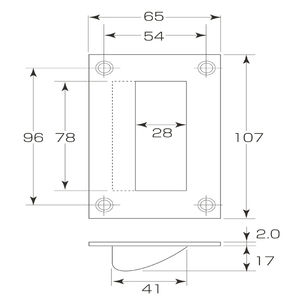 ステンレス　堀込取手