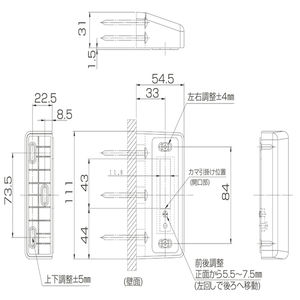 アウトセット引戸用鎌錠ストライク