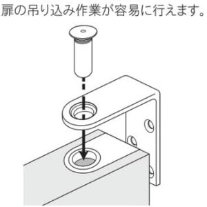 カウンターヒンジ（目隠し用スイング扉）