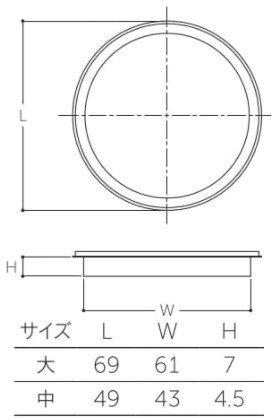 真鍮銀古美平円丸二枚座