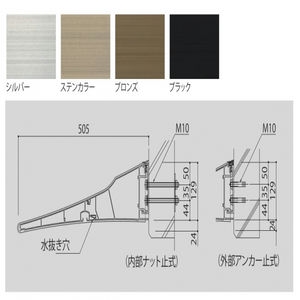 霧除けひさし（外壁RCのみ庇の後付け可能）