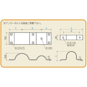 親子バンド　溶融亜鉛メッキ（ドブメッキ）