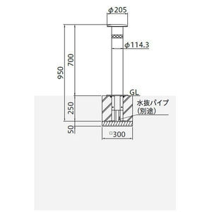 バリカー　車止め　スタンダード　φ114.3