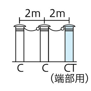 バリカー上下式　車止め　バリアフリー　φ114.3　アルミキャスト＋ステンレスタイプ