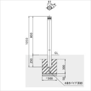 デザインボラード（スリムタイプ）　六角形　車止め