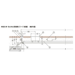 モルタル充填用（充填深さ：23mm） 屋内用 一般形 ステンレス製 把手ロック式