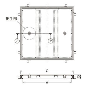 樹脂タイル張物用（適用床材：3mm以下） 屋内用 一般形 アルミニウム+ステンレス製 ステンレス目地 テーパ構造形