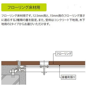 フローリング床材用（フローリング厚12.5mm・15mm） 屋内用 一般形 アルミニウム+スチール製 アルミニウム目地 木下地用