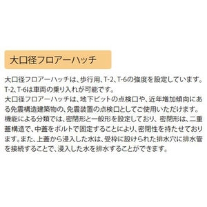 モルタル充填用（充填深さ：30mm） 屋内用 二重蓋 密閉形（防水・防臭形） スチール製 ステンレス目地 大口径ハッチ <強度：歩行用>