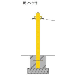 [Eシリーズ] 先付タイプ スチール製 車止め 焼付塗装 固定式