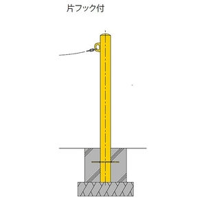 [Eシリーズ] 先付タイプ スチール製 車止め 焼付塗装 固定式