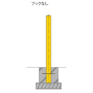 [Eシリーズ] 先付タイプ スチール製 車止め 焼付塗装 固定式