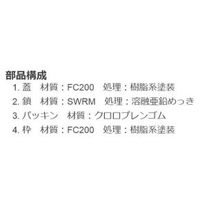 簡易密閉形（簡易防水・防臭形） 角枠 T荷重：T-25 グレードC