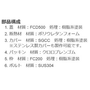 蓄熱槽用（断熱形） 簡易密閉形（簡易防水・防臭形） 丸枠 T荷重：T-2