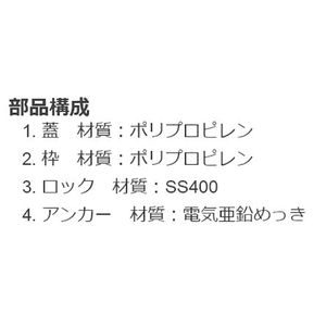 浄化水槽用 ポリプロピレン製 一般形 丸枠 T荷重：T-2