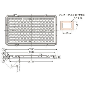 ハンドホール用 簡易密閉形（簡易防水・防臭形） T荷重：T-2