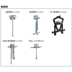 開閉ハンドル・レンチ保管用壁付け金物