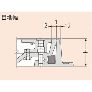 タイル用 ステンレス目地 密閉形（防水・防臭形） 充填深さ40mm T荷重：T-20 グレードC