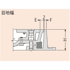 タイル用 鋳鉄目地 密閉形（防水・防臭形） 充填深さ40mm T荷重：T-6