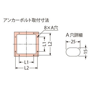 タイル用 鋳鉄目地 密閉形（防水・防臭形） 充填深さ40mm T荷重：T-6