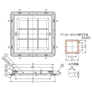 タイル用 ステンレス目地 簡易密閉形 充填深さ40mm T荷重：T-14