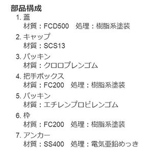 タイル用 鋳鉄目地 一般形 充填深さ40mm T荷重：T-20 グレードC　パッキンなしタイプ