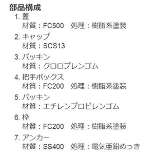 タイル用 鋳鉄目地 一般形 充填深さ40mm T荷重：T-20 グレードC　パッキンなしタイプ