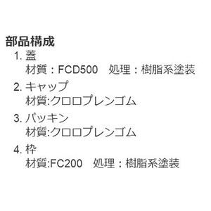 インターロッキングブロック用 鋳鉄目地 簡易密閉形 充填深さ70mm スライド開閉式 T荷重：T-20 グレードC