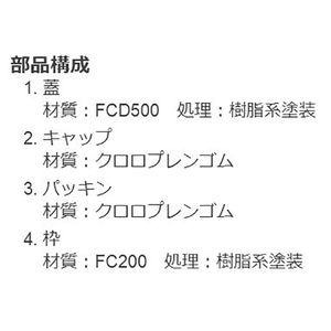 インターロッキングブロック用 鋳鉄目地 一般形 充填深さ70mm T荷重：T-2 パッキンなしタイプ