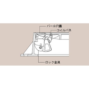 急勾配受構造　逸脱防止型　蝶番式　ノンスリップタイプ 下水道用鉄蓋 T荷重：T-25グレードA