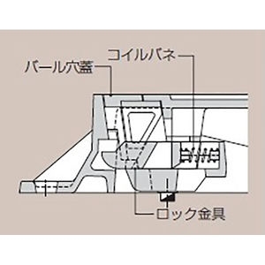 急勾配受構造　圧力解放型　蝶番式　ノンスリップタイプ 下水道用鉄蓋 自動ロック機構付 T荷重：T-25グレードA