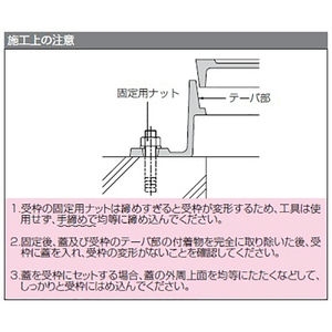 テーパ構造型　蝶番式　ノンスリップタイプ　一般型　情報BOX用鉄蓋 T荷重：T-25グレードA