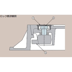 テーパ構造型　蝶番式　ノンスリップタイプ　一般型　情報BOX用鉄蓋 T荷重：T-14