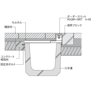 ボーダースリット（スリット幅60mm） T荷重：T-2(歩行用兼用)