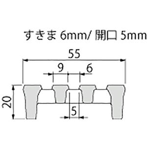 ボーダースリット（スリット幅60mm） T荷重：T-14 蓋+枠セット