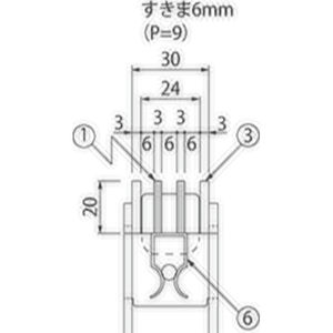 ボーダースリット（スリット幅24mm） T荷重：T-14　枠：定尺1m